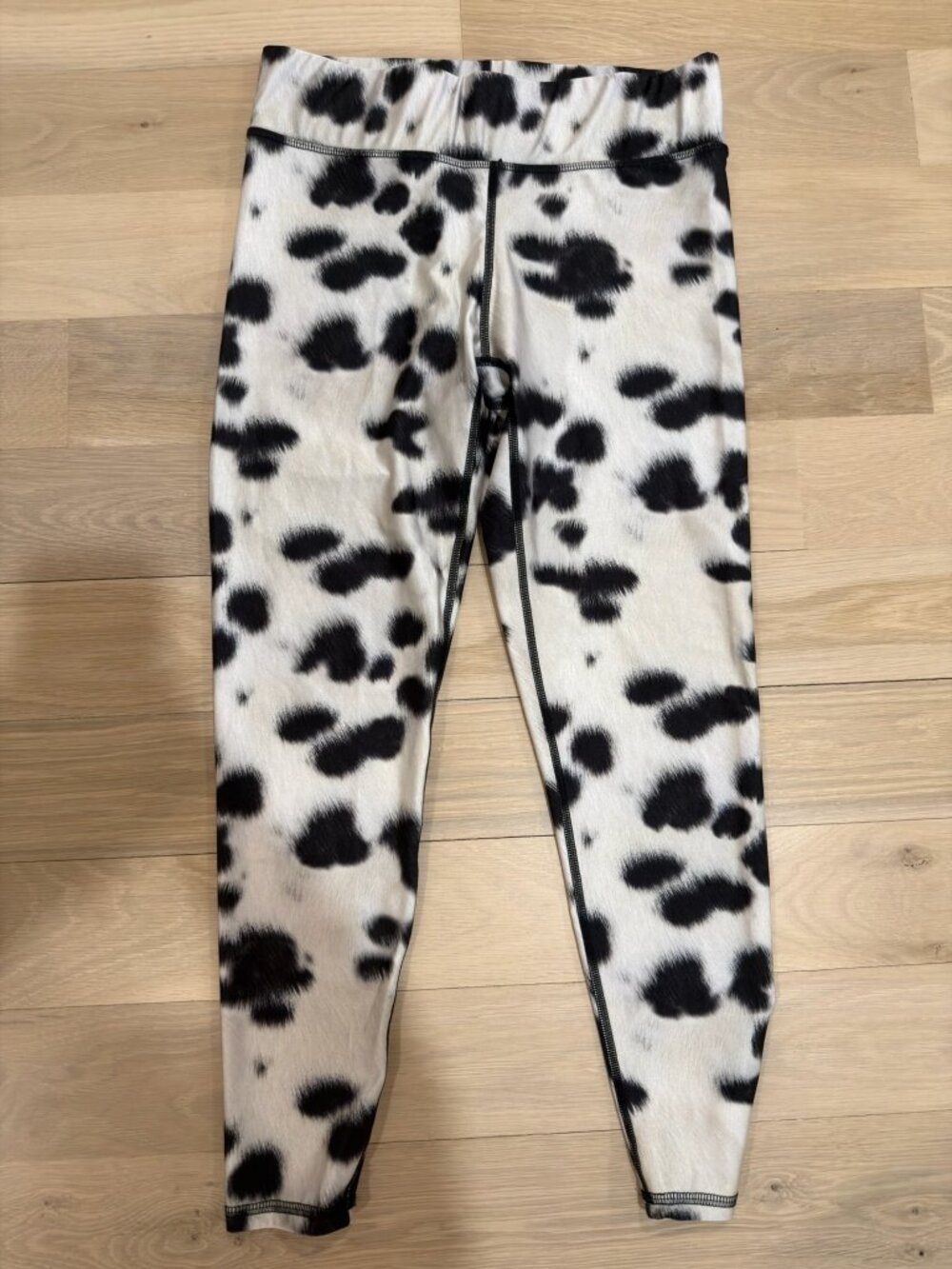 Terez Furreal Hi-Shine Leggings - Cow Print